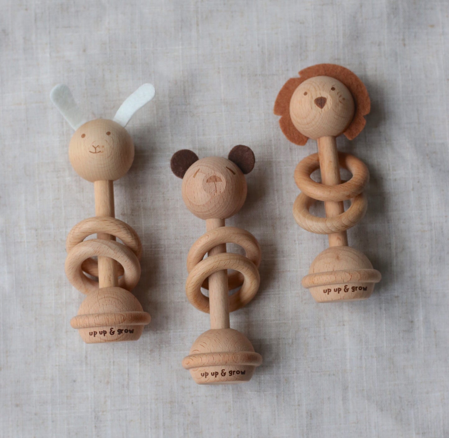Wooden Animal Rattle Toy