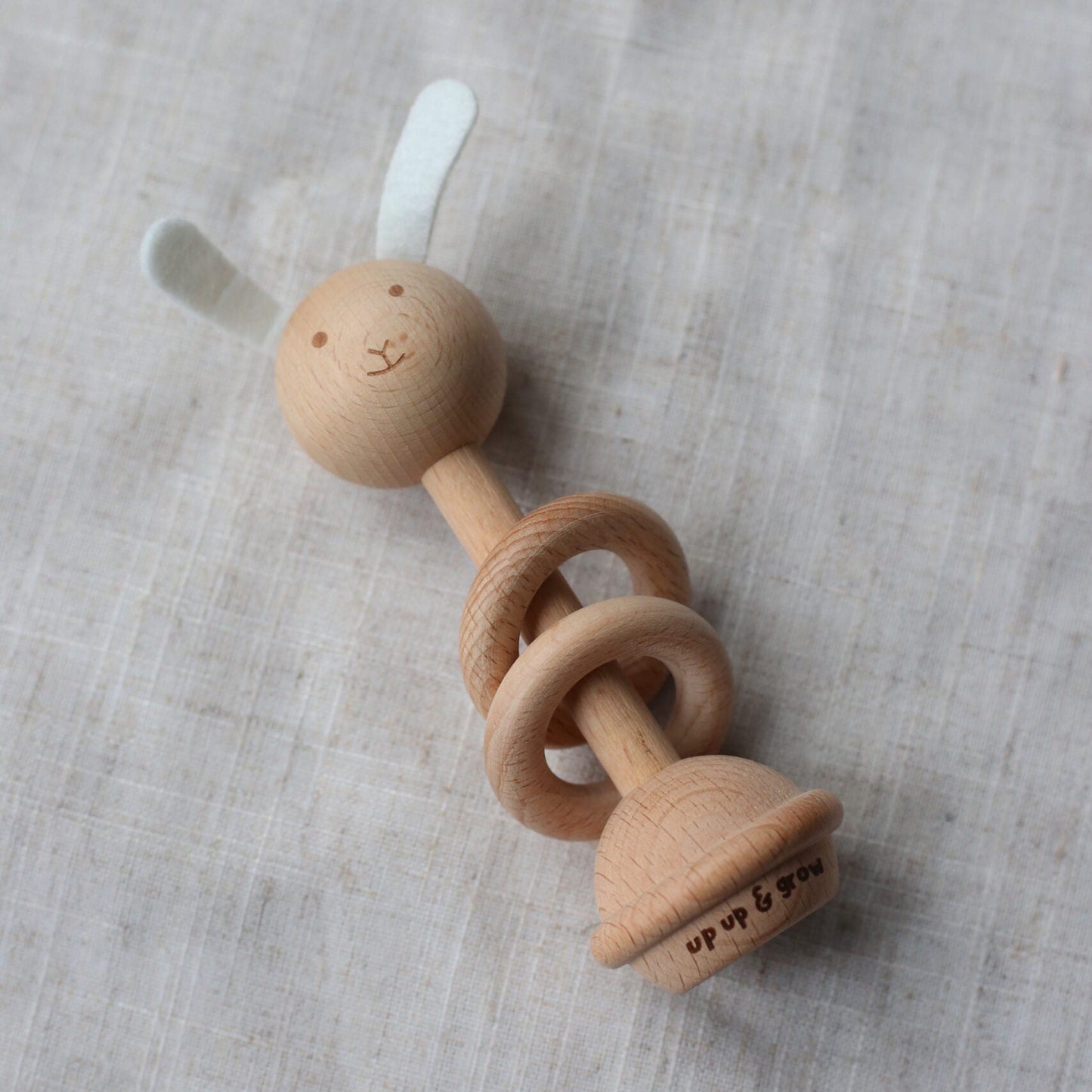 Wooden Animal Rattle Toy