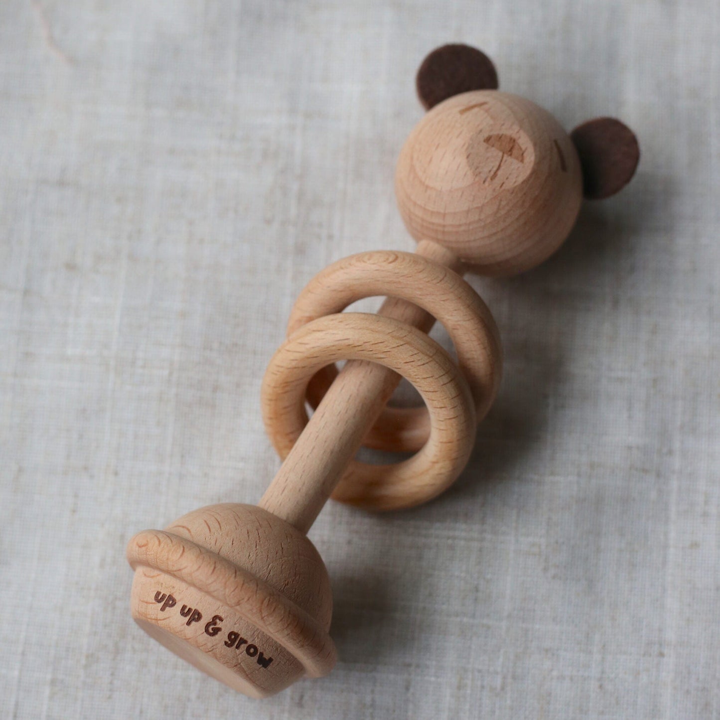Wooden Animal Rattle Toy