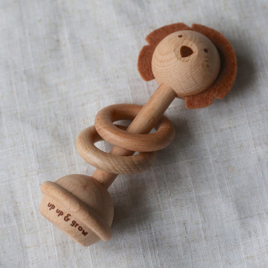 Wooden Animal Rattle Toy
